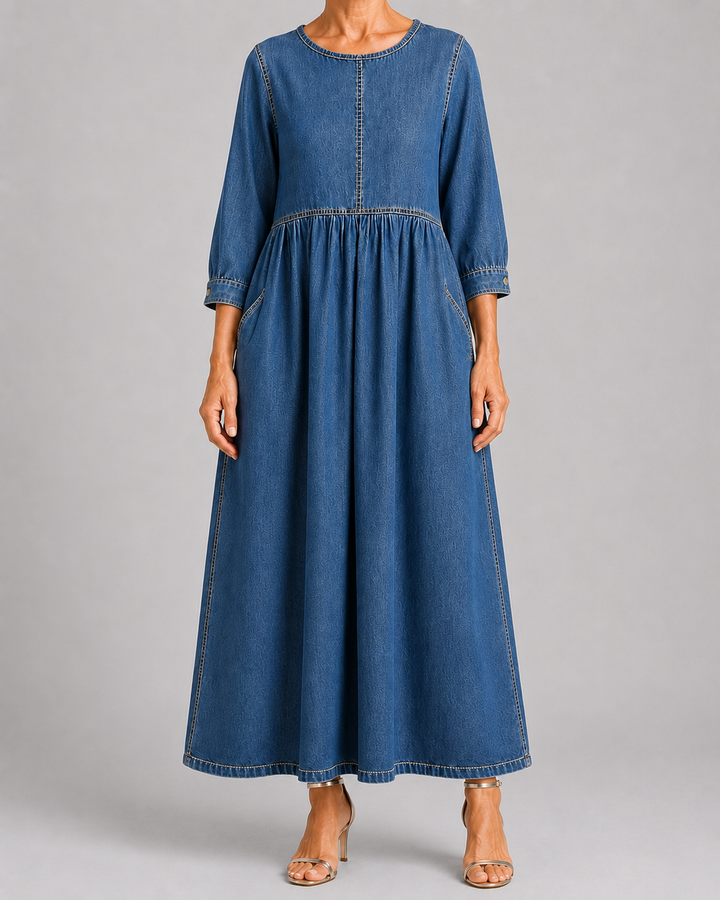 Doreen | Denim Maxi Dress