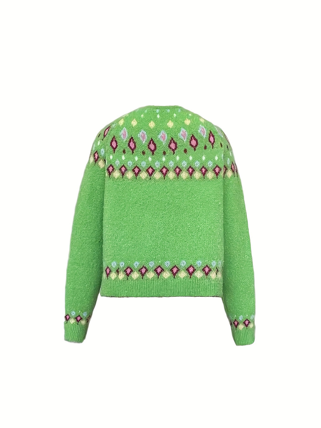 Fair Isle-trui met motief aan de achterkant voor dames