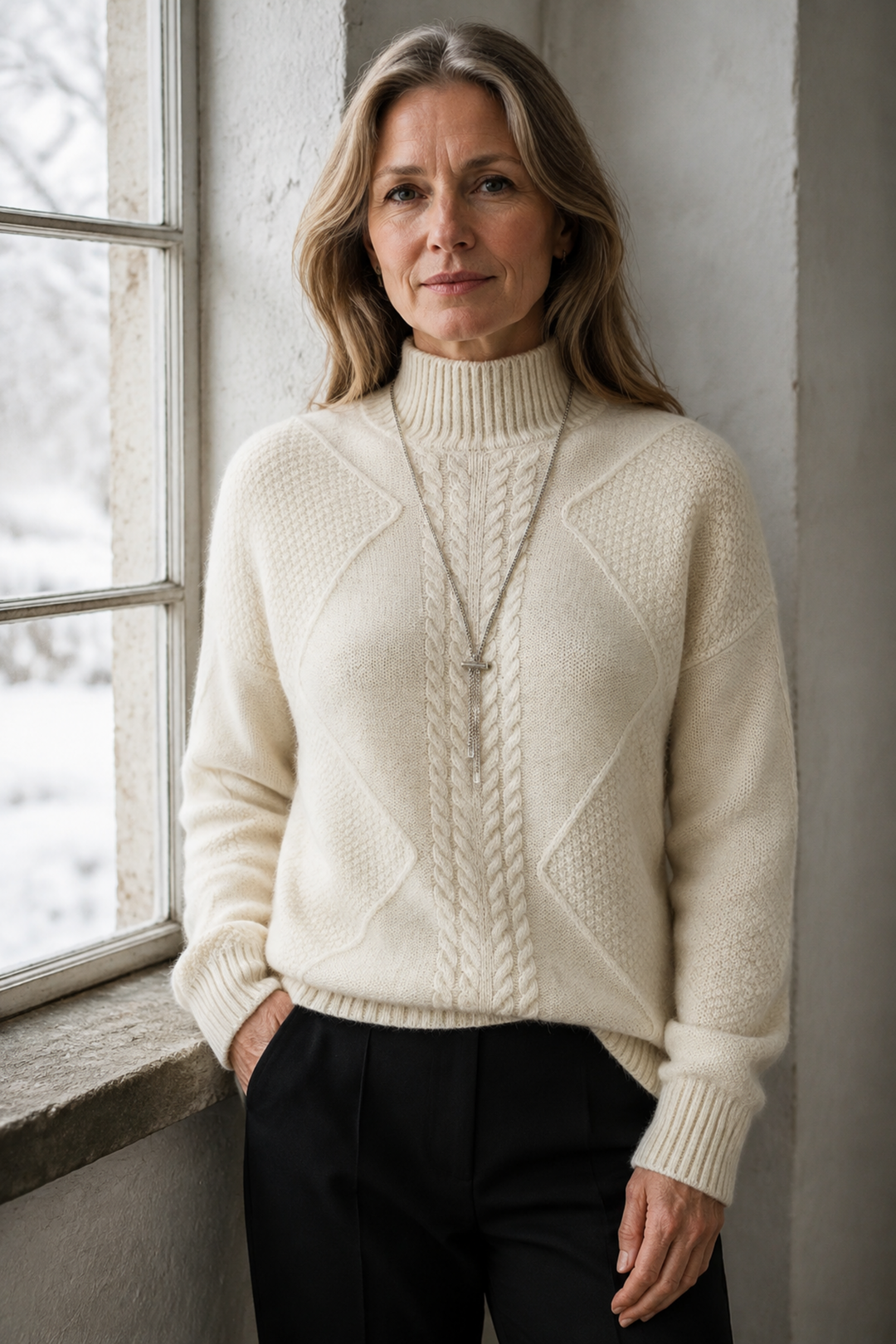 Ellen | Cashmere Blend Sweater editorial product photograph