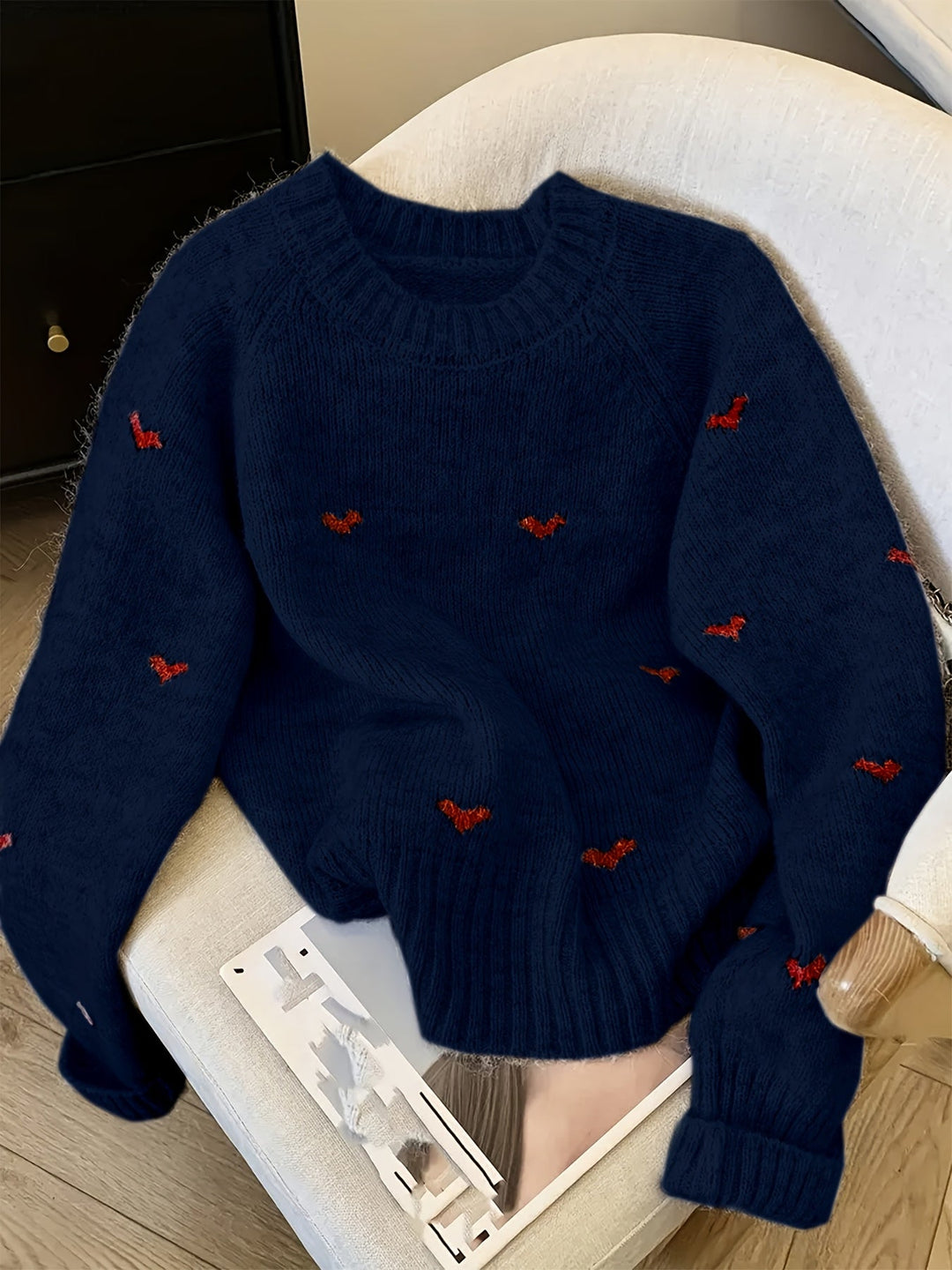 Kennedy | Raglan Sleeve Crew Neck Sweater