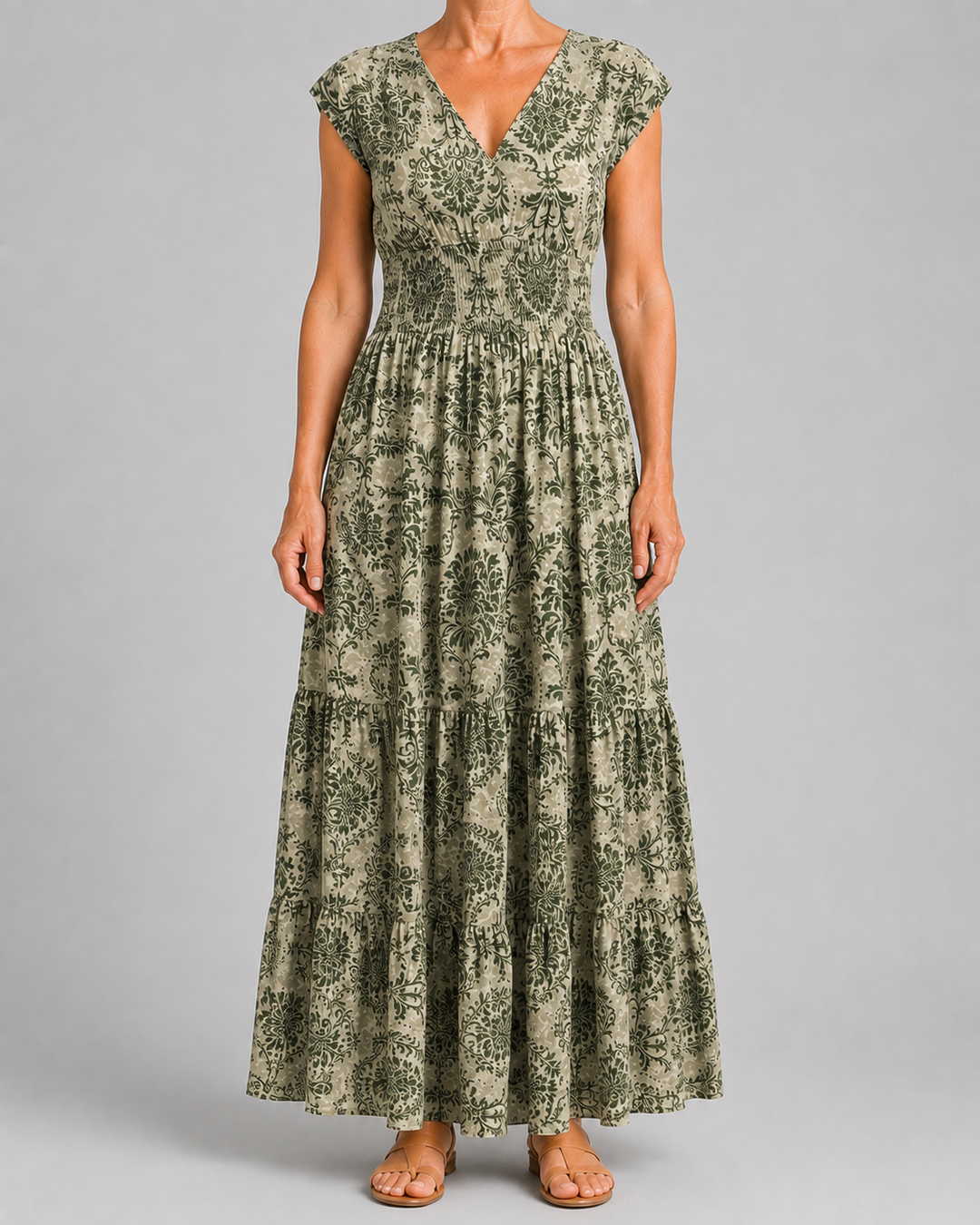 Wendy | Patchwork Print Maxi Dress