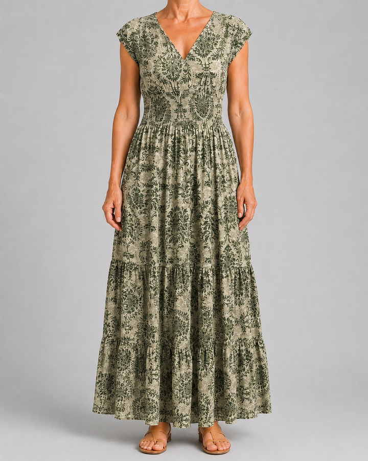 Wendy | Patchwork Print Maxi Dress