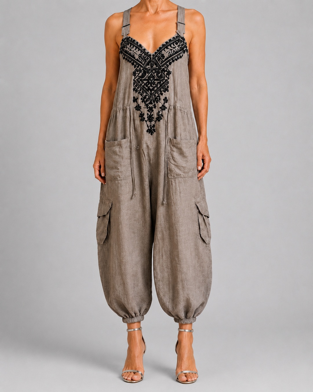 Holly | Bohemian Embroidered Jumpsuit