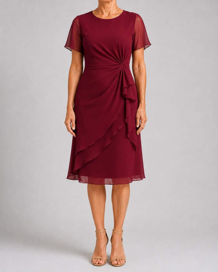 Arletta | Soft-Touch Gathered-Waist Dress