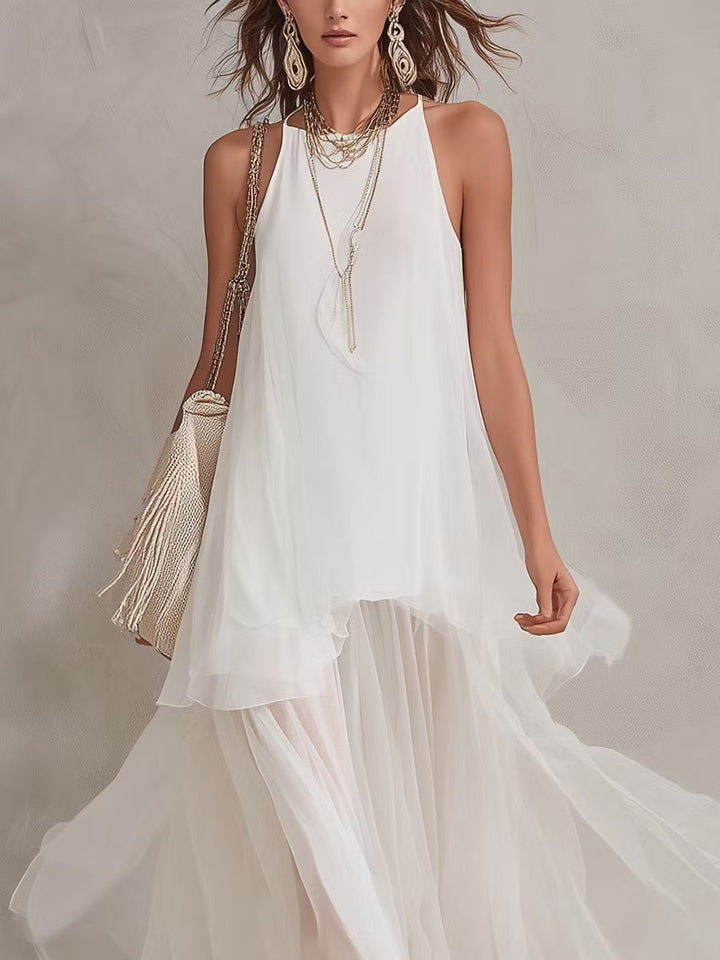 Susan | Layered Chiffon Maxi Dress