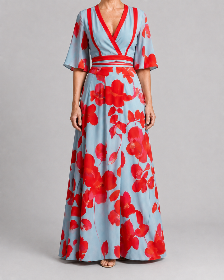 Heather | Floral Wrap Maxi Dress