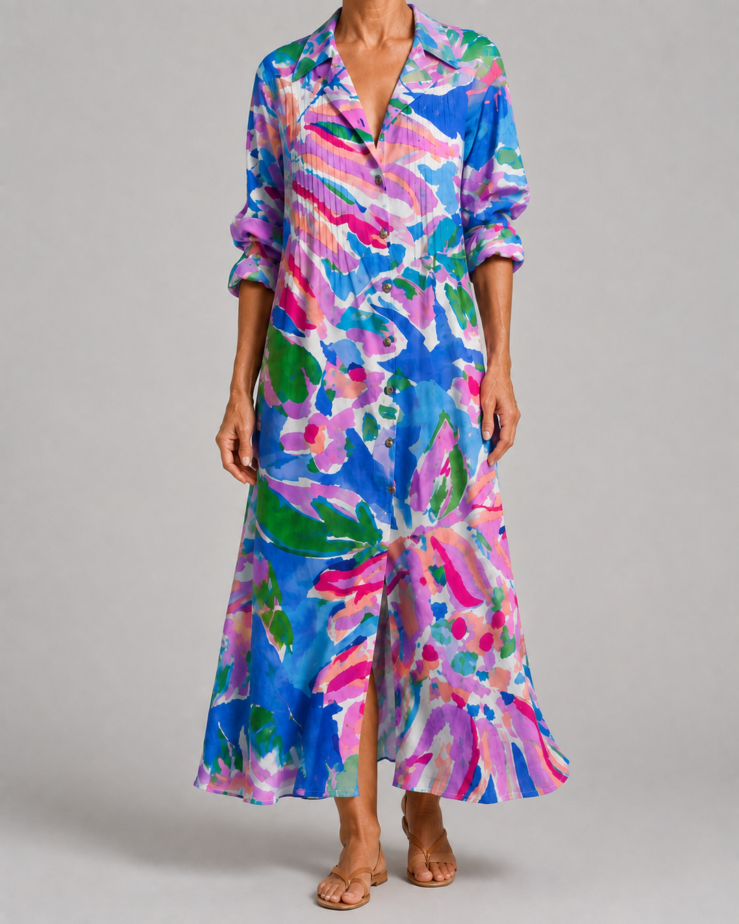 Sabrina | Floral Tummy Control Maxi Dress
