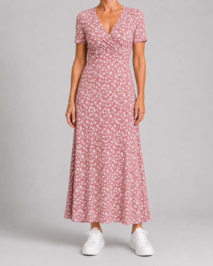 Colleen | Ditsy Floral V-Neck Dress