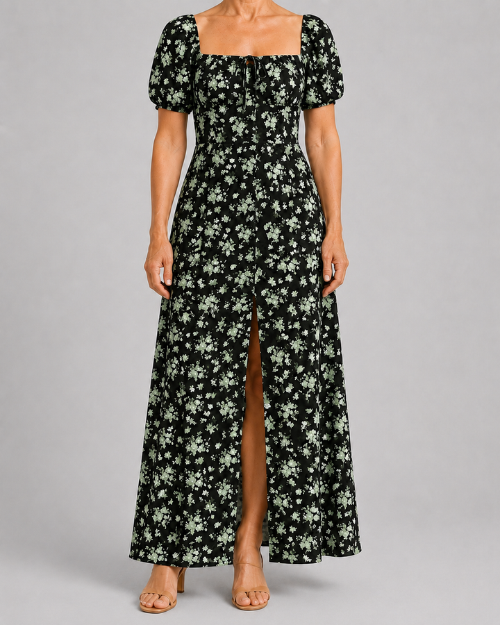 Tanya | Printed Split Hem Dress