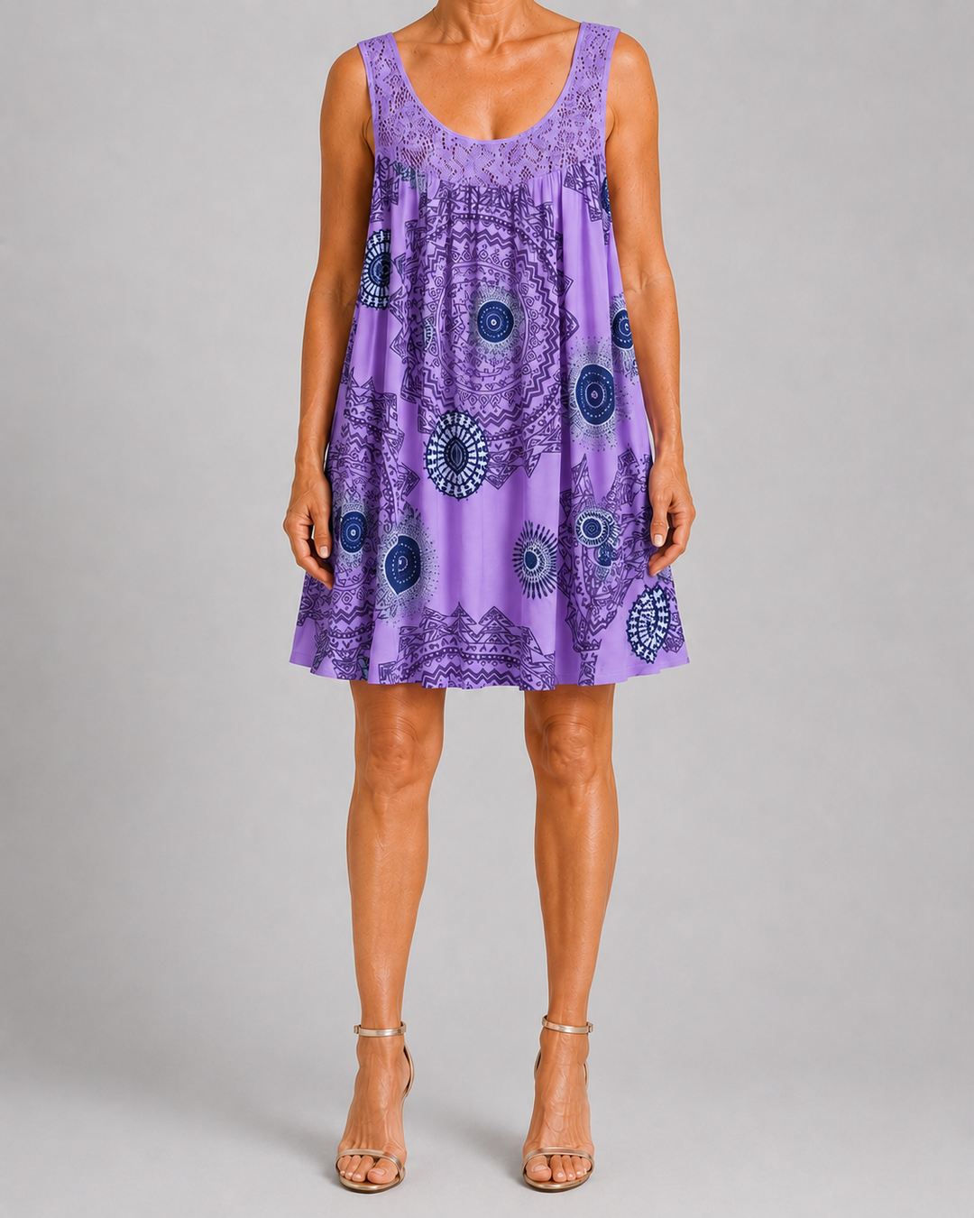 Gwen | Lace Hem A-Line Dress