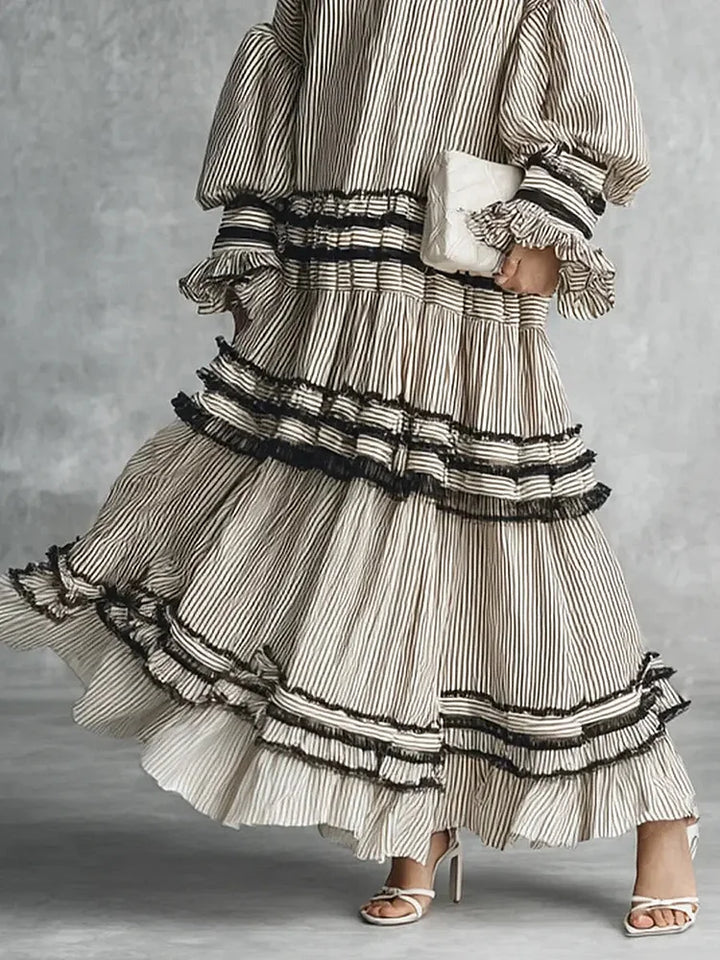 Thelma | Ruffled Cotton Maxi Dress