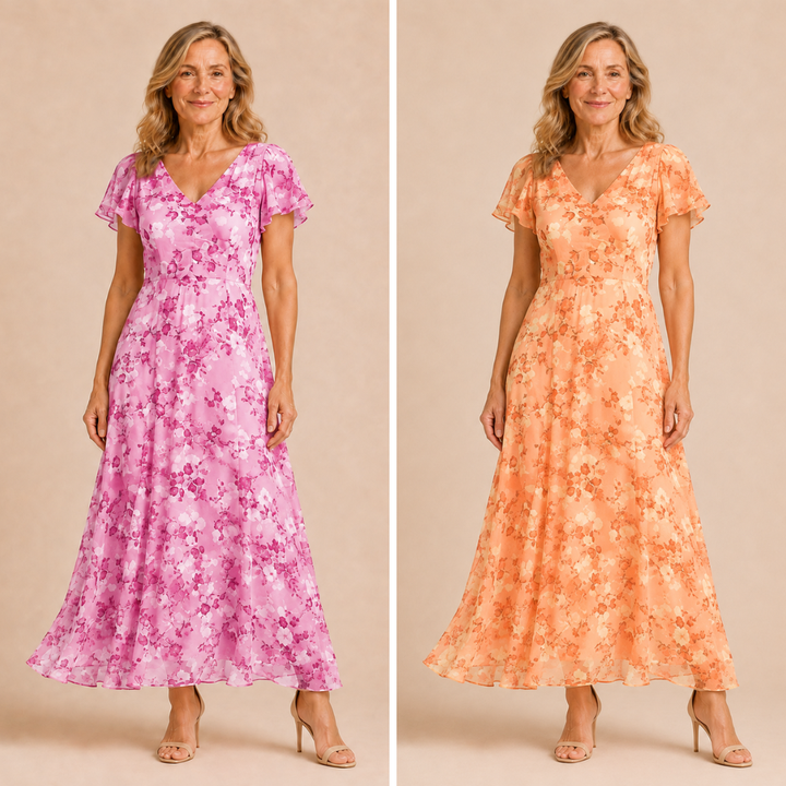 Victoria | Flowing Tummy-Skimming Maxi Dress