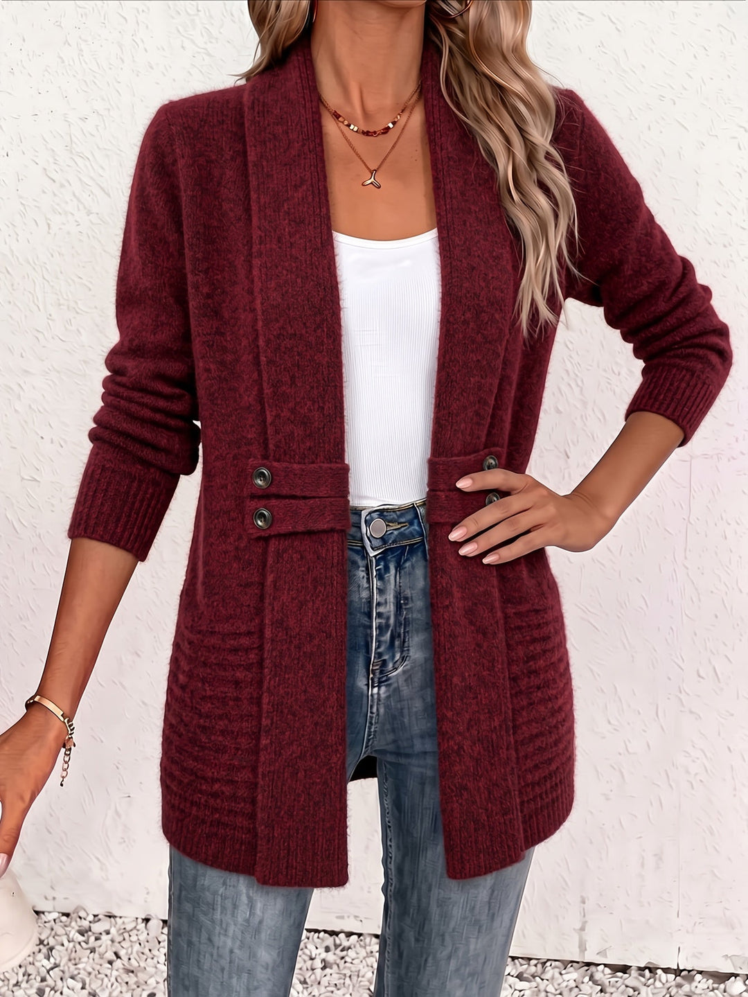Joyce | Shawl Collar Longline Cardigan