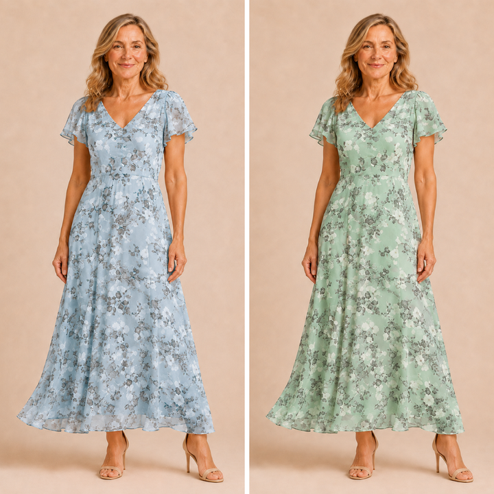 Victoria | Flowing Tummy-Skimming Maxi Dress