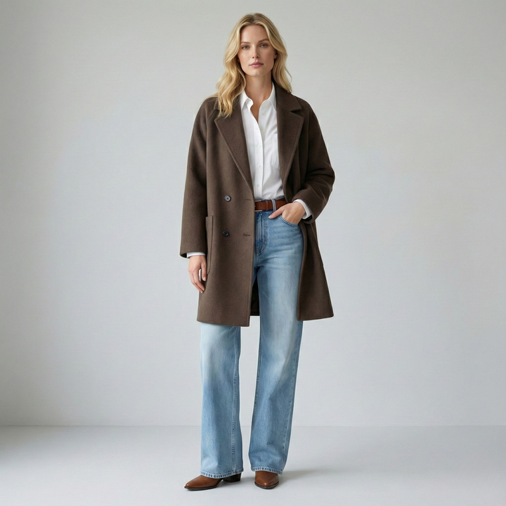 Amory Wool Herringbone Coat