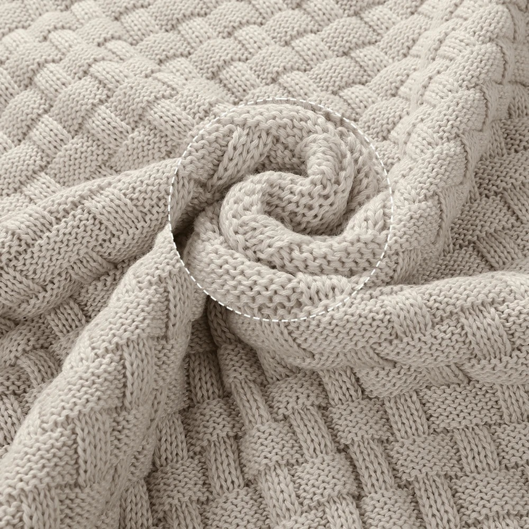 Textured Knit Button Collar Sweater