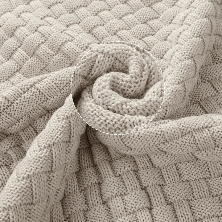 Textured Knit Button Collar Sweater