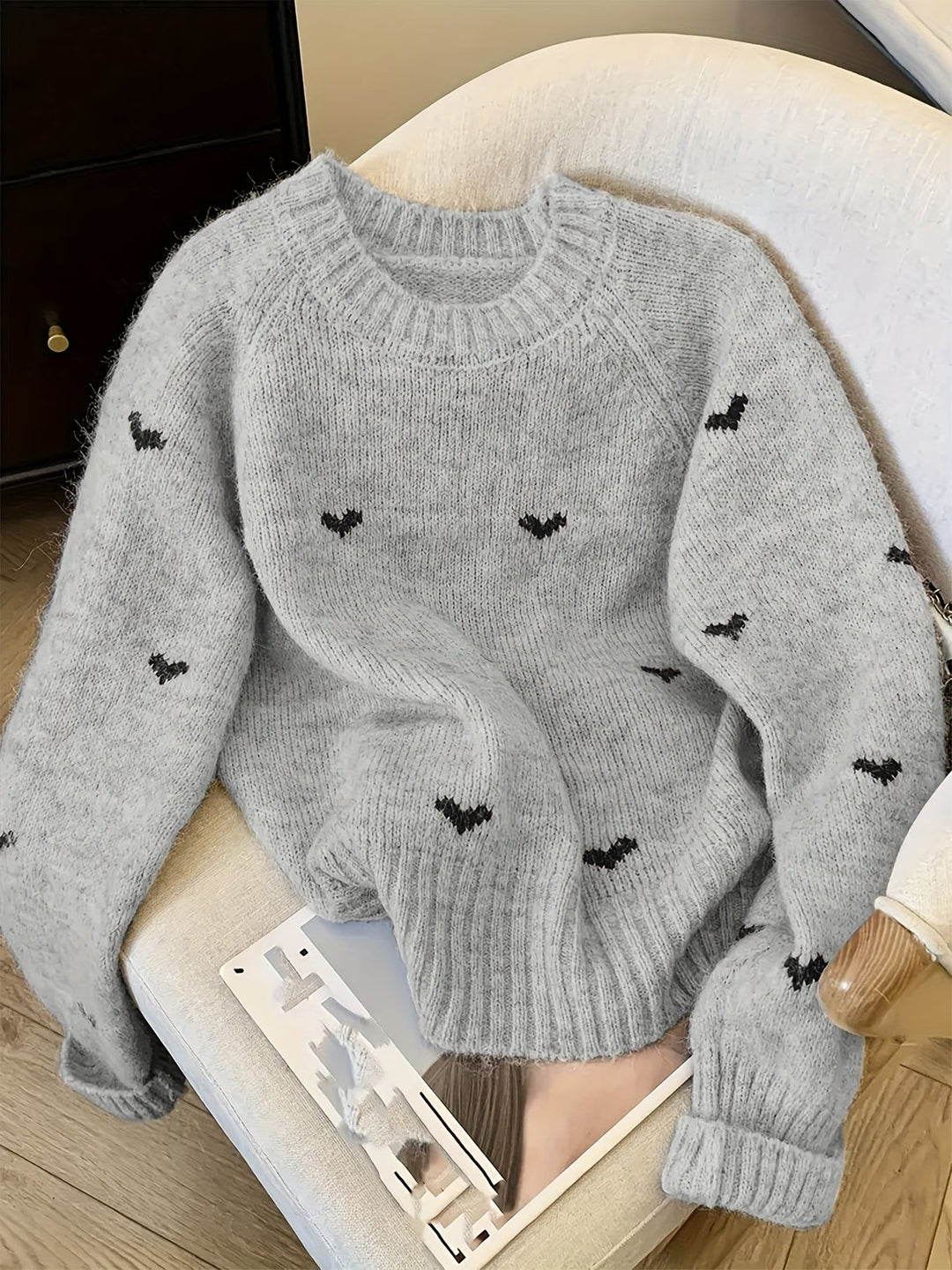 Kennedy | Raglan Sleeve Crew Neck Sweater