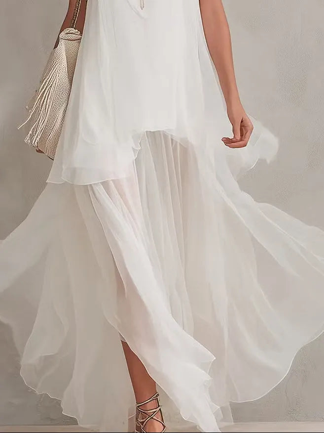 Susan | Layered Chiffon Maxi Dress