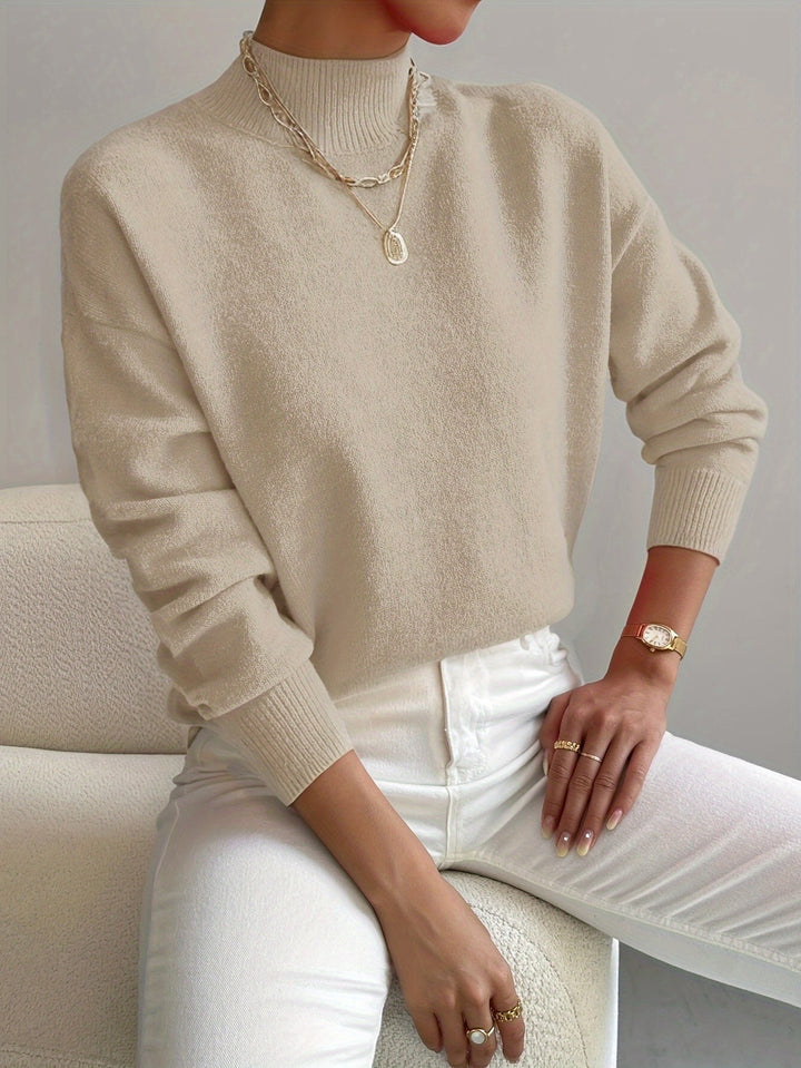 Piper | Drop Shoulder Mock Neck Sweater