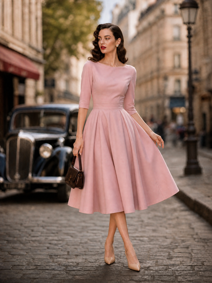 Audrey | Retro Swing Midi Dress