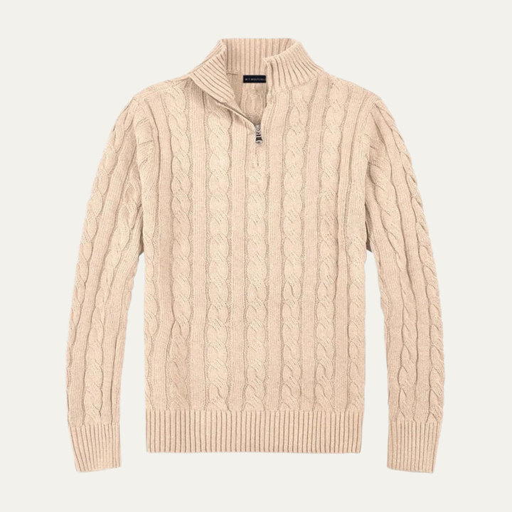 Merino Wool Half Zip Sweater