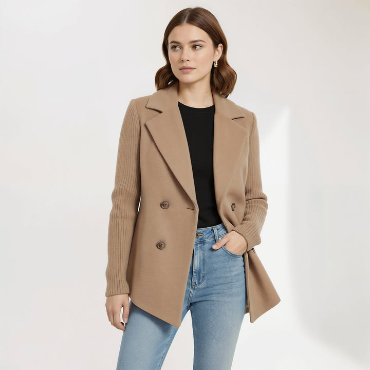 Sasha | Ribbed Knit Blazer Coat