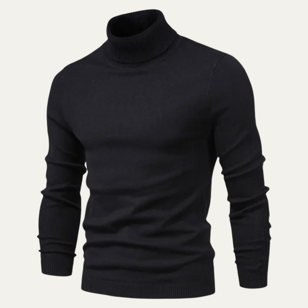 Men's Slim Fit Cotton Turtleneck