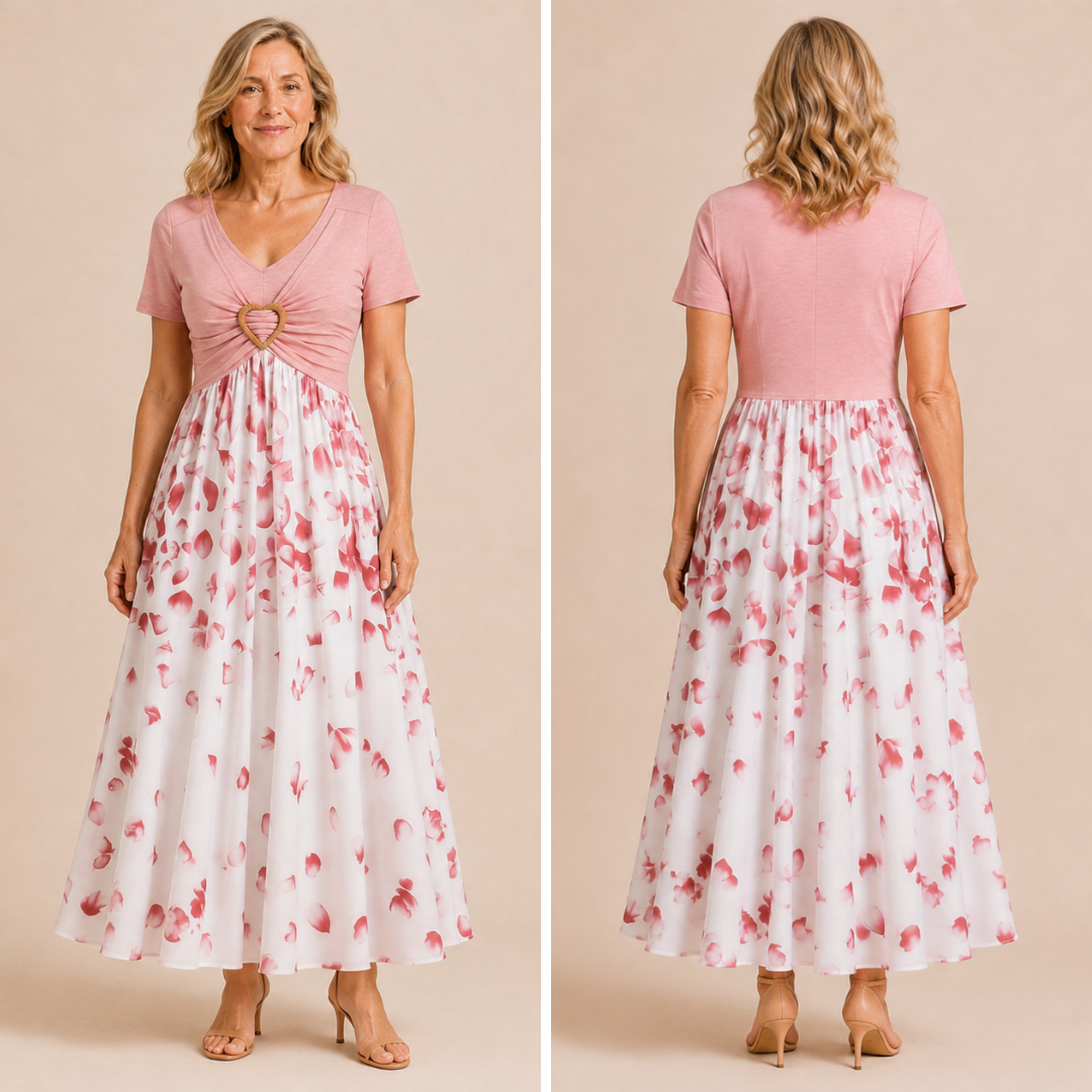 Alison | Floral V-Neck A-Line Dress
