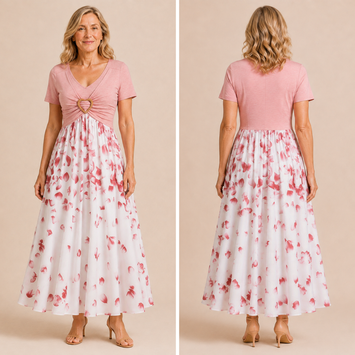 Alison | Floral V-Neck A-Line Dress