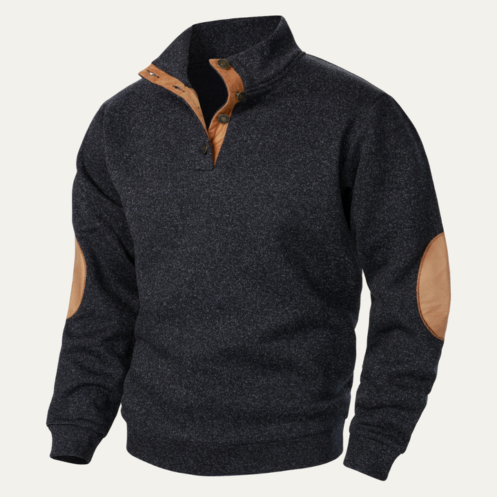 Men's Stand Collar Fleece Sweater