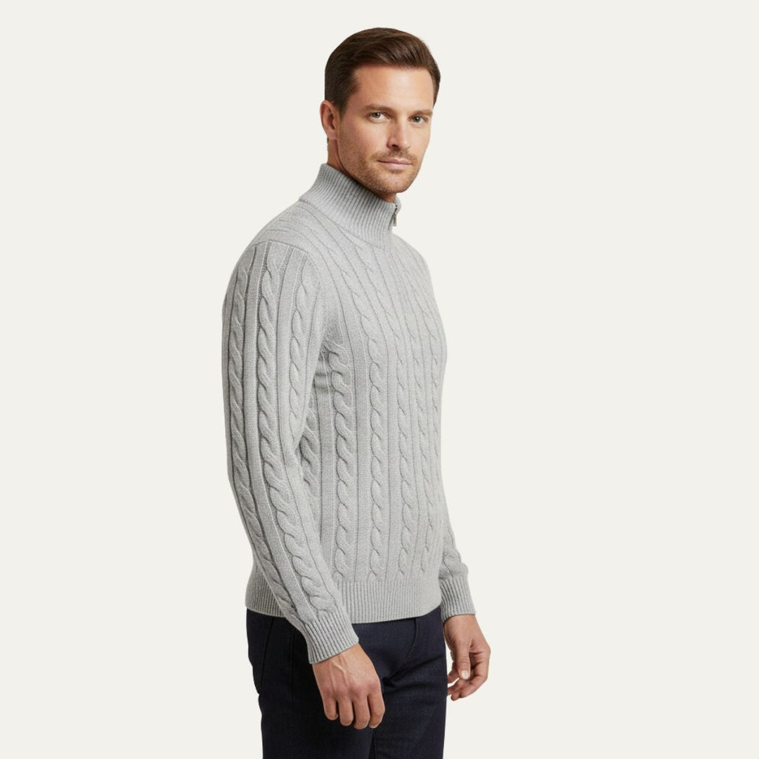 Merino Wool Half Zip Sweater