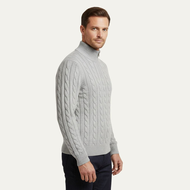 Merino Wool Half Zip Sweater