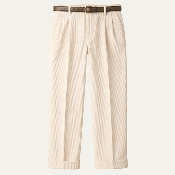 The Timberwood Men's High Waist Pleated Straight Leg Formal Pants