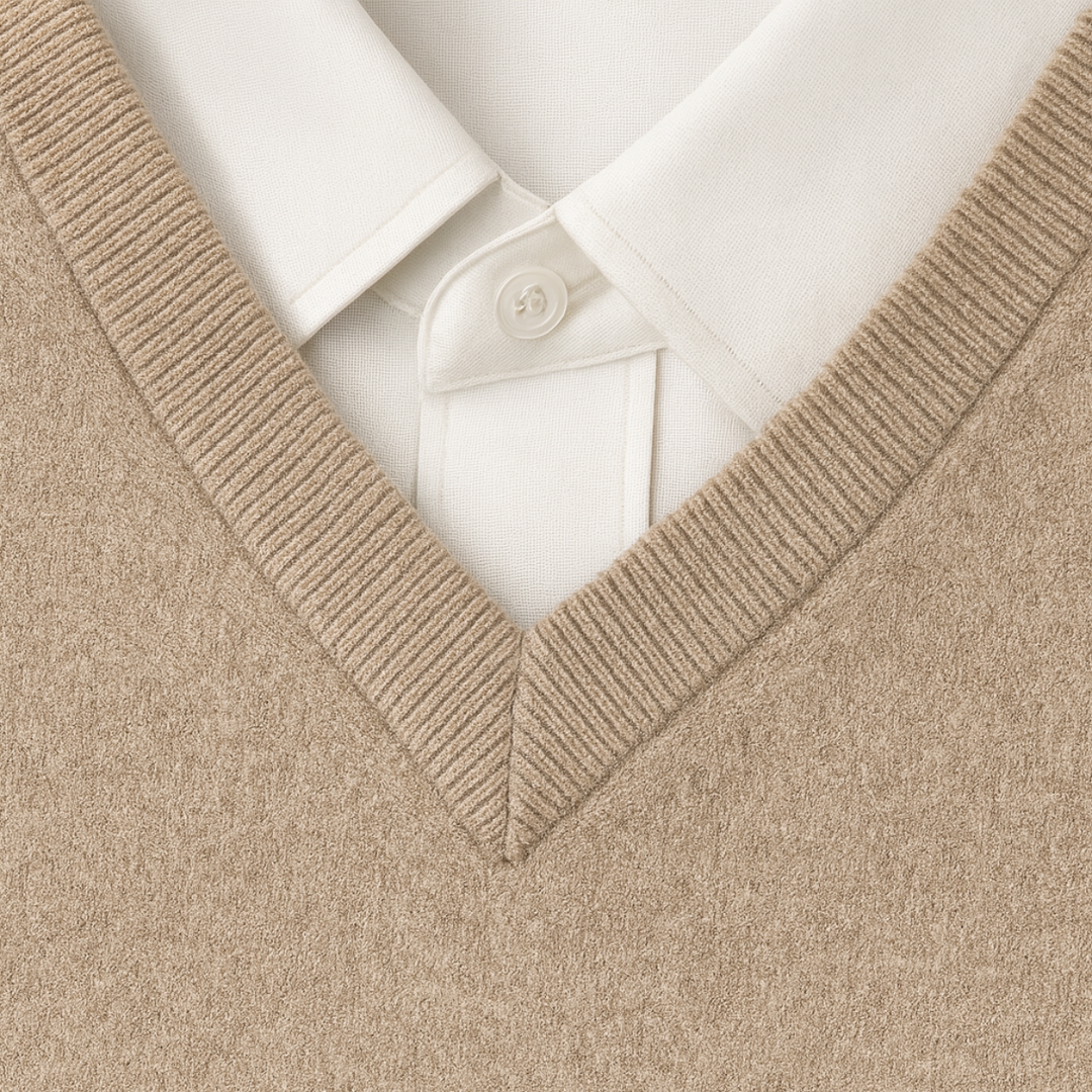 Men's Wool V Neck Sweater