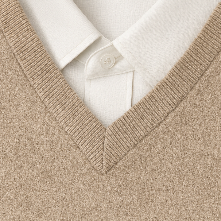 Men's Wool V Neck Sweater