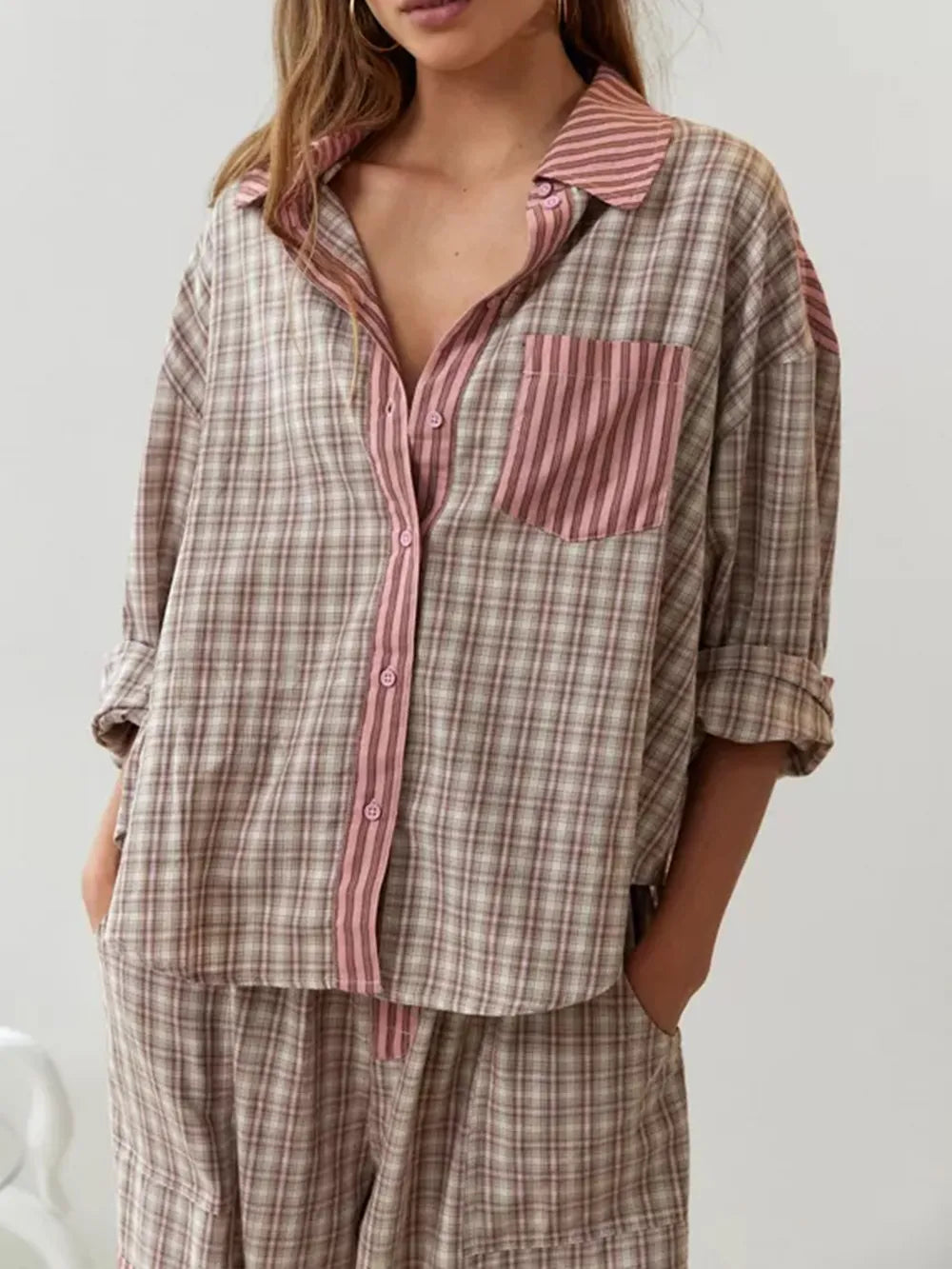 Elsie | Two-Piece Cotton Pajama Set