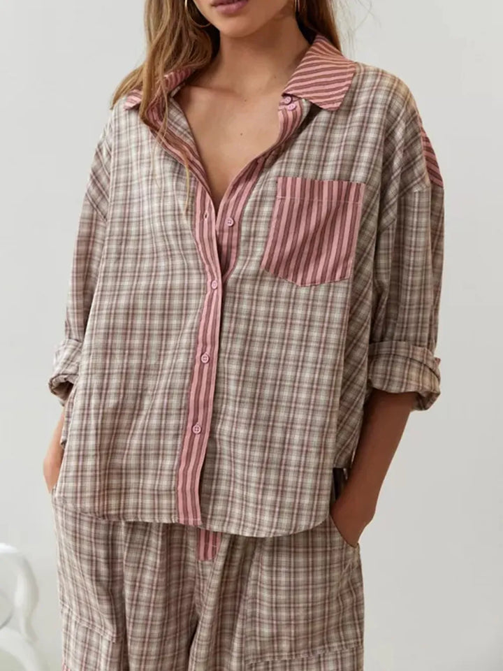 Elsie | Two-Piece Cotton Pajama Set
