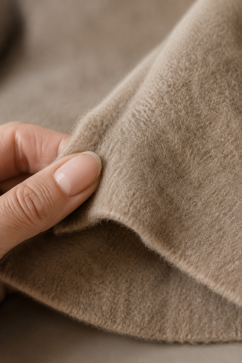 Chloé™ - Elegant Cashmere Cardigan fabric texture close-up