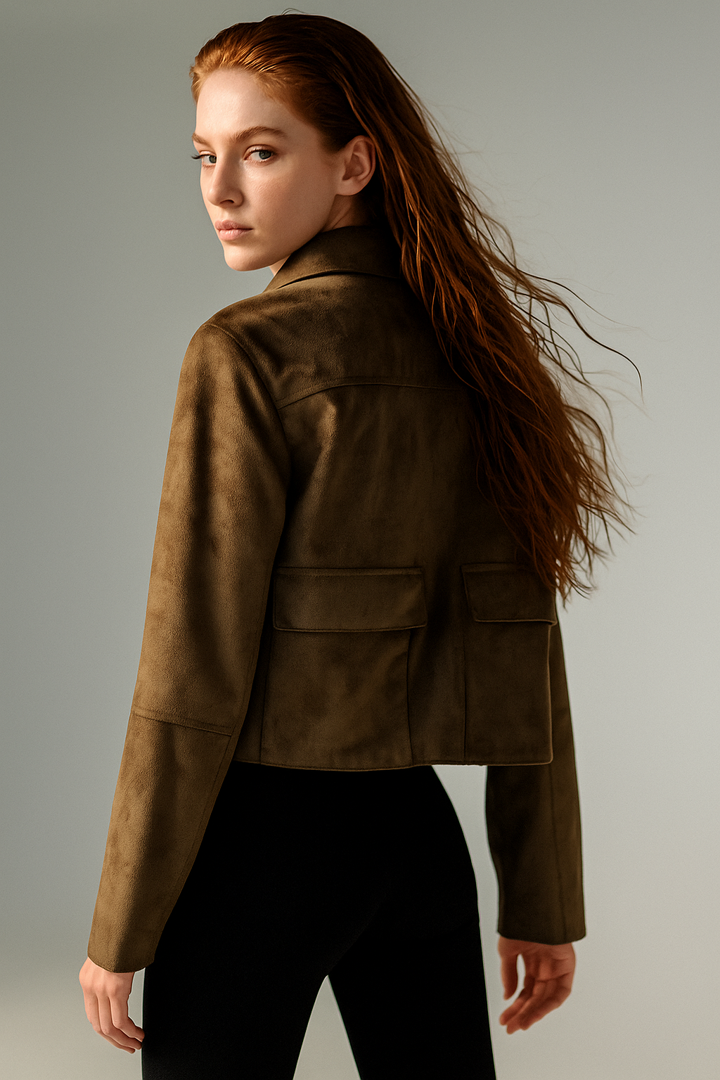 Avery Suede Cropped Jacket