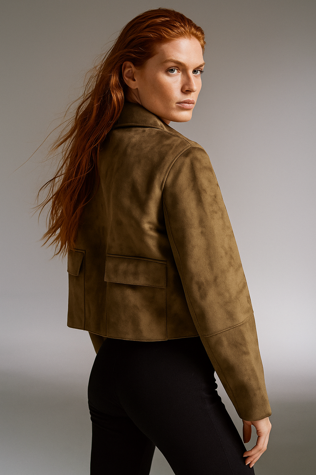 Avery Suede Cropped Jacket