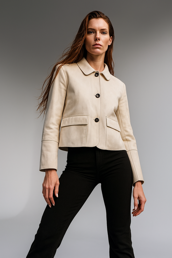 Avery Suede Cropped Jacket