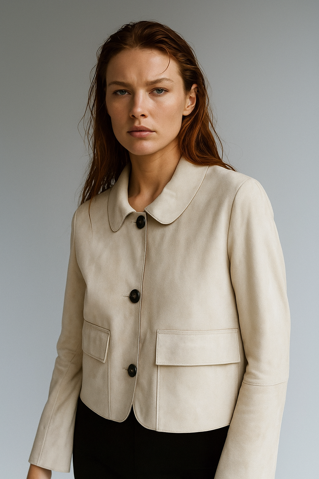 Avery Suede Cropped Jacket