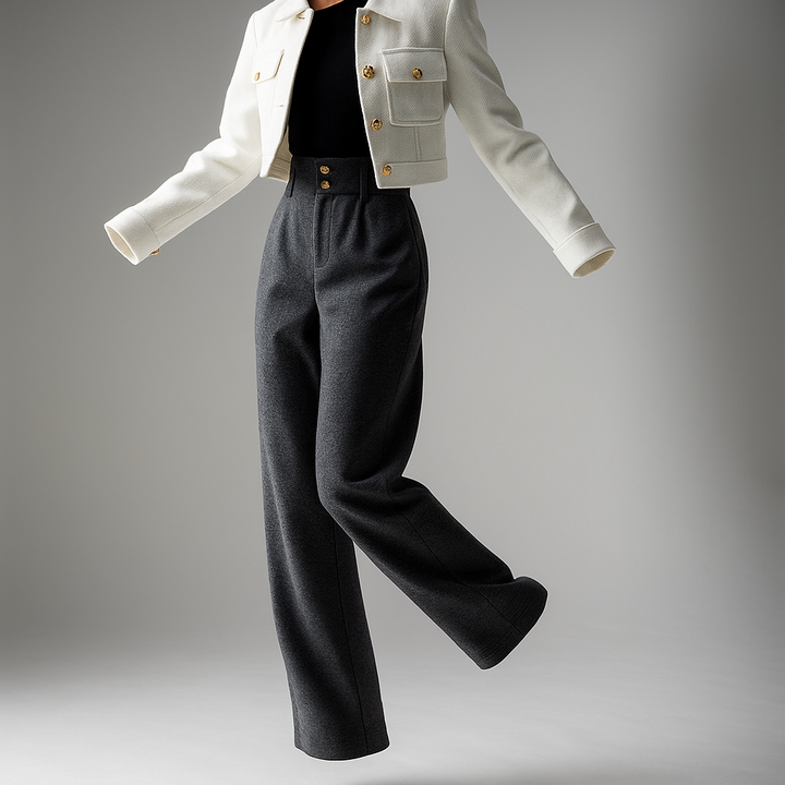 Blair Wool Wide-Leg Trousers
