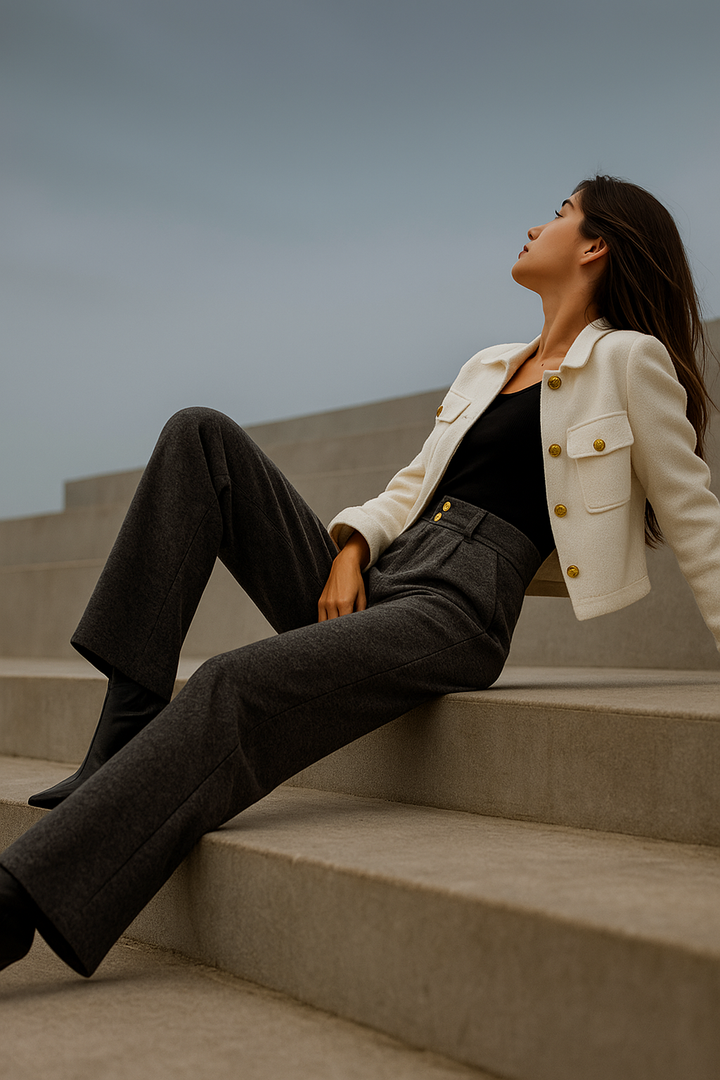 Blair Wool Wide-Leg Trousers