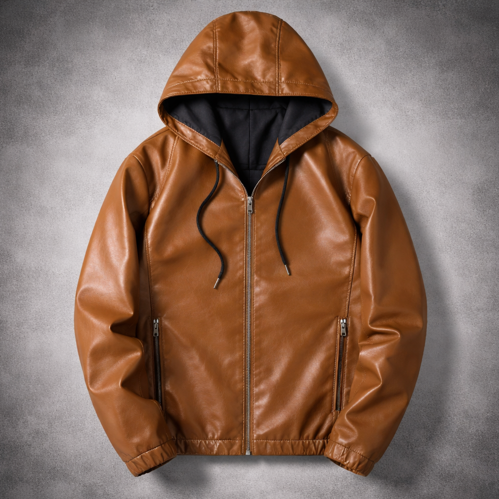 Albany Leather Hoodie