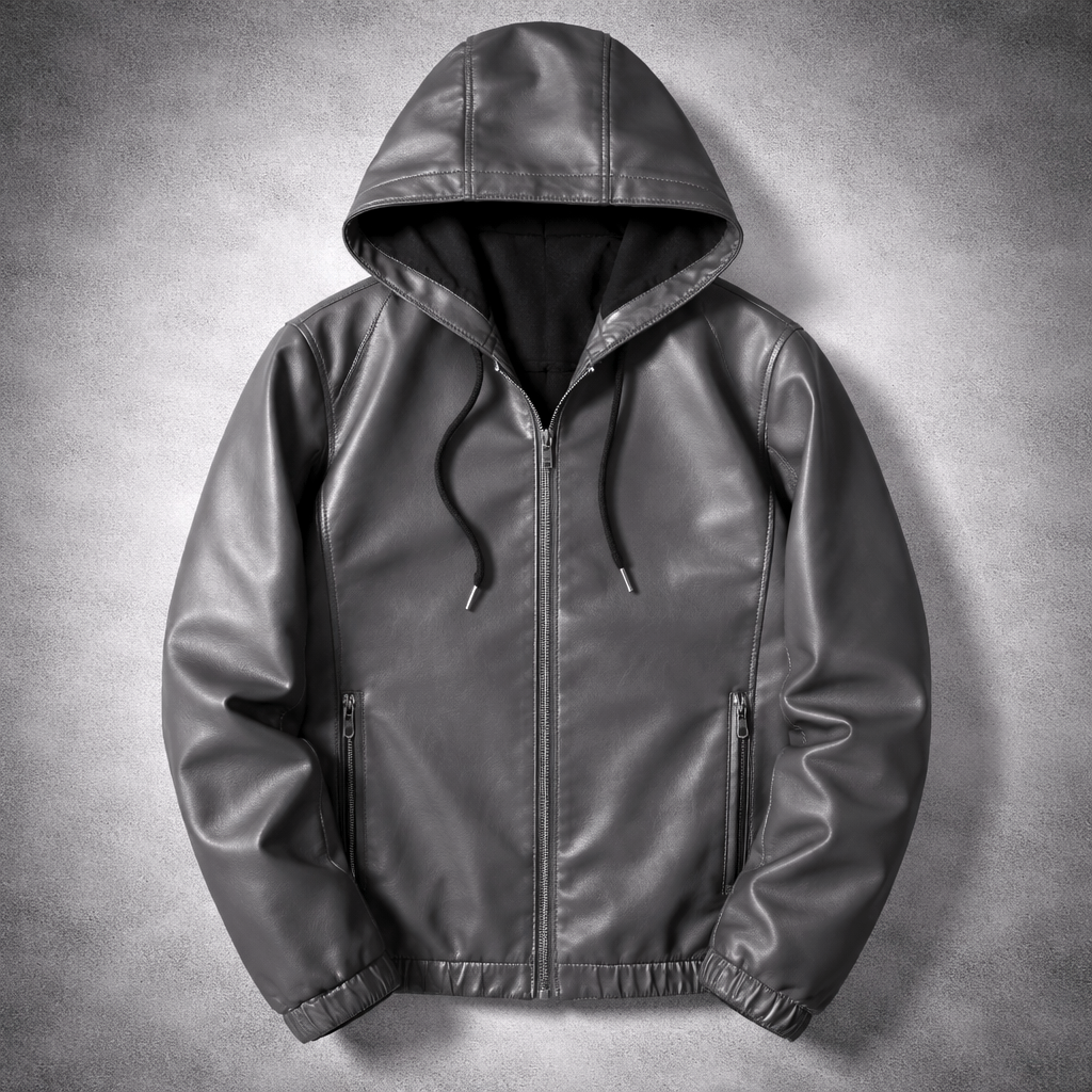 Albany Leather Hoodie