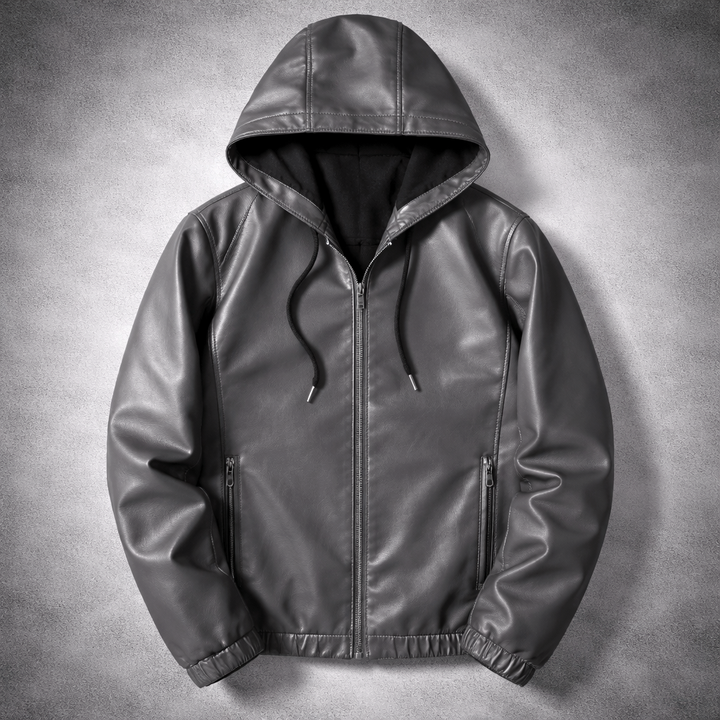 Albany Leather Hoodie