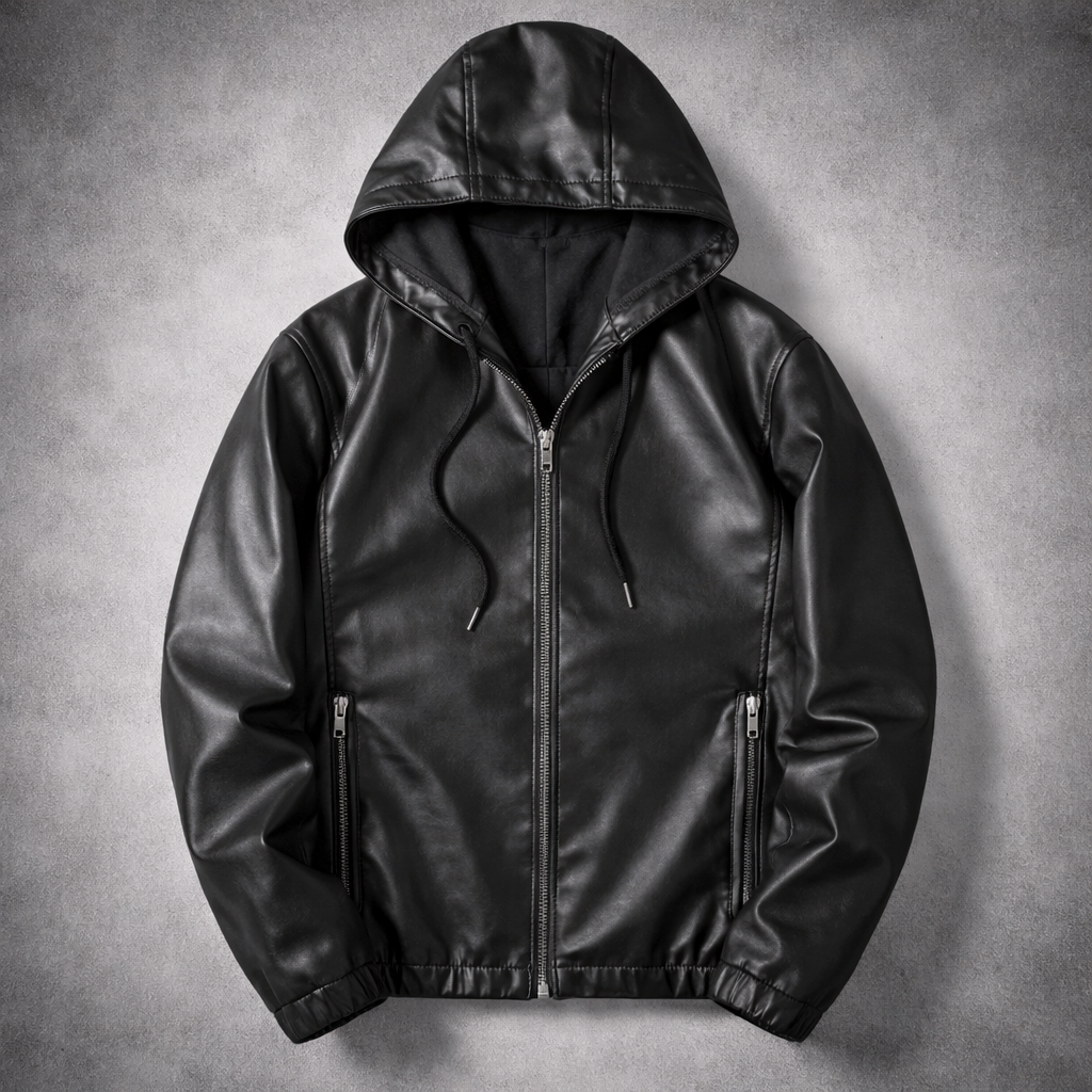 Albany Leather Hoodie