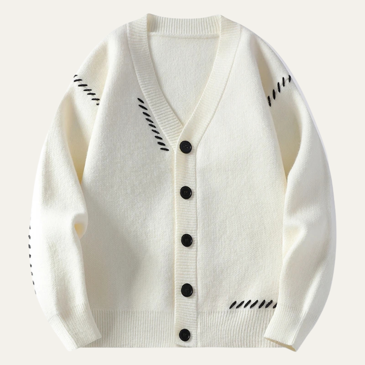 The London Men’s V Neck Button Up Knitted Winter Cardigan